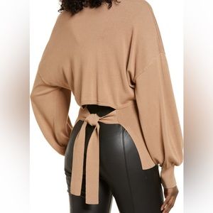 Open Edit Tie Back Sweater